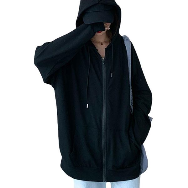 women's hoodies & sweatshirts cotton thin hooded sweater women spring autumn loose harajuku style coat trend female zip up, Black
women's hoodies & sweatshirts cotton thin hooded sweater women spring autumn loose harajuku style coat trend female zip up, Black