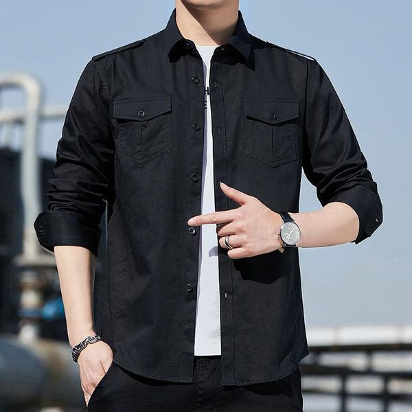 men's casual shirts men 2021 spring fashion large size male cotton clothing long sleeve man solid color tooling blouses o182, White;black
men's casual shirts men 2021 spring fashion large size male cotton clothing long sleeve man solid color tooling blouses o182, White;black