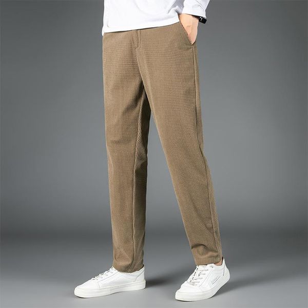 men's pants autumn casual corduroy khaki straight loose solid color simple waffle all-match business trousers male, Black
men's pants autumn casual corduroy khaki straight loose solid color simple waffle all-match business trousers male, Black