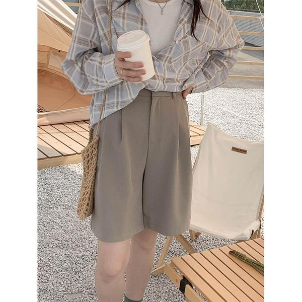 women's shorts soft 2021 summer high waist korean version loose solid color straight tube wide leg show thin capris, White;black
women's shorts soft 2021 summer high waist korean version loose solid color straight tube wide leg show thin capris, White;black