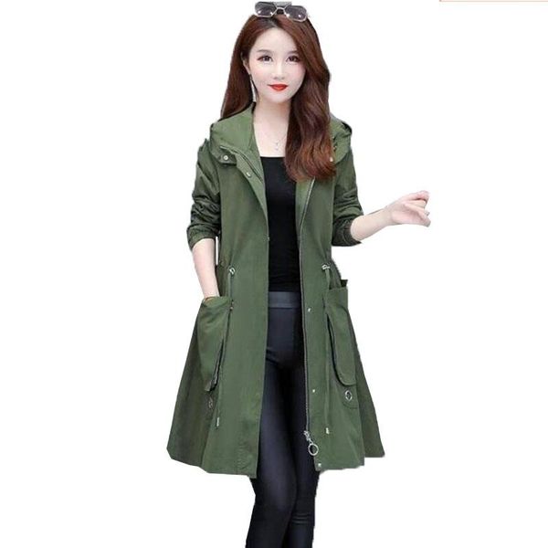 women's trench coats spring autumn windbreaker jacket loose large size mid-length zipper hooded, Tan;black
women's trench coats spring autumn windbreaker jacket loose large size mid-length zipper hooded, Tan;black