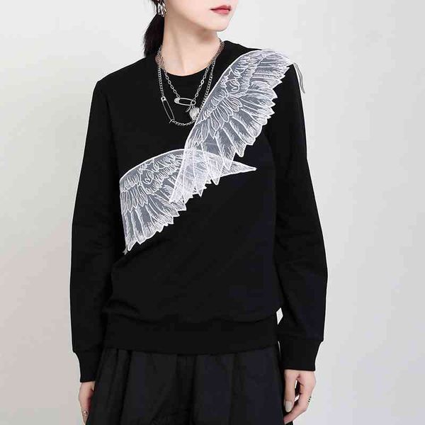 sweaters Msxu black nightgown Autumn and winter around the female neck niche tops embroidered butterfly wings, White;black
sweaters Msxu black nightgown Autumn and winter around the female neck niche tops embroidered butterfly wings, White;black