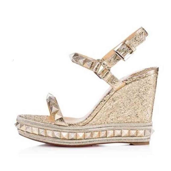 ladies elegant style red bottom wedge pyraclou sliver golden open toe studded plain leather ankle strap women high heels eu35-42, Black
ladies elegant style red bottom wedge pyraclou sliver golden open toe studded plain leather ankle strap women high heels eu35-42, Black