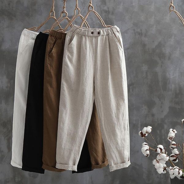 women's pants & capris autumn women casual vintage loose plus size cotton linen cropped harem pocket breeches girls soft trousers penci, Black;white
women's pants & capris autumn women casual vintage loose plus size cotton linen cropped harem pocket breeches girls soft trousers penci, Black;white
