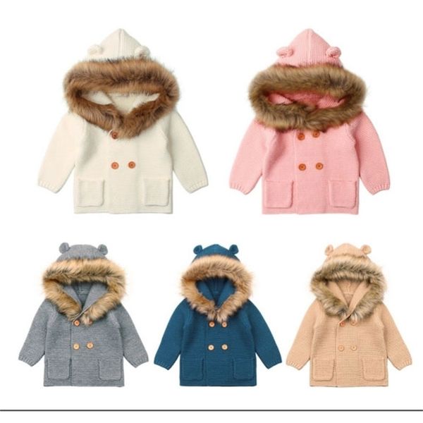 pudcoco us stock 0-24m baby sweater coat cute fur collar animal hooded knitting autumn winter warm clothes 211204, Blue;gray
pudcoco us stock 0-24m baby sweater coat cute fur collar animal hooded knitting autumn winter warm clothes 211204, Blue;gray