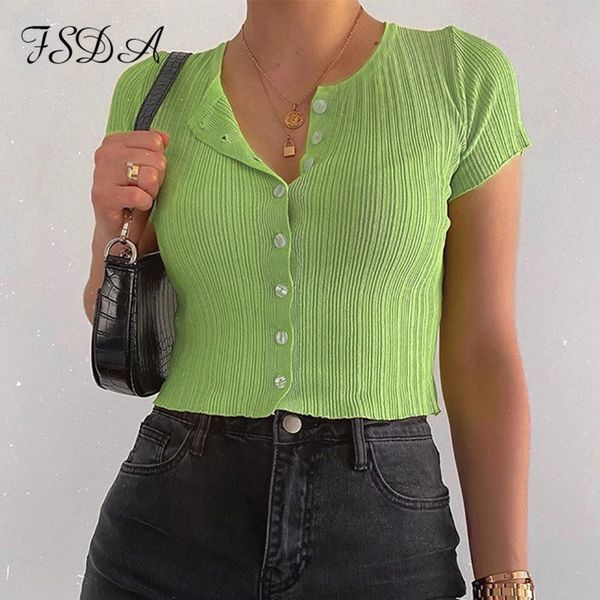 o neck button knit short sleeve crop casual women 2021 summer t shirt basic party white black, Black;white
o neck button knit short sleeve crop casual women 2021 summer t shirt basic party white black, Black;white
