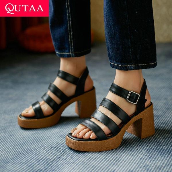 platform rome sandals genuine leather fashion female pumps summer buckle square high heel women shoes size 34-39, Black
platform rome sandals genuine leather fashion female pumps summer buckle square high heel women shoes size 34-39, Black