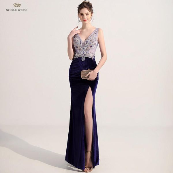 party dresses prom v-neck floor-length evening velour long gown for women with split, White;black
party dresses prom v-neck floor-length evening velour long gown for women with split, White;black