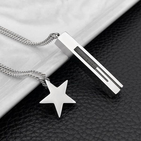 necklace men's star pendant stainless steel chain long choker punk jewelry on the neckaccessory necklaces, Silver
necklace men's star pendant stainless steel chain long choker punk jewelry on the neckaccessory necklaces, Silver