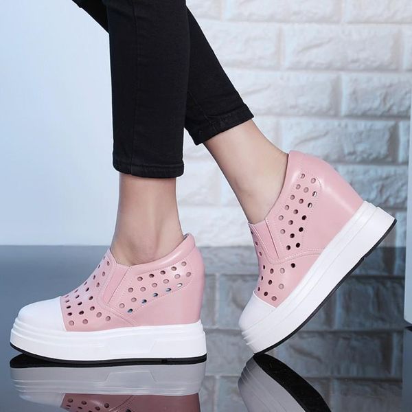 dress shoes 2021 women platform wedge sneakers breathable genuine leather 10cm high heel summer casual height increasing woman, Black
dress shoes 2021 women platform wedge sneakers breathable genuine leather 10cm high heel summer casual height increasing woman, Black