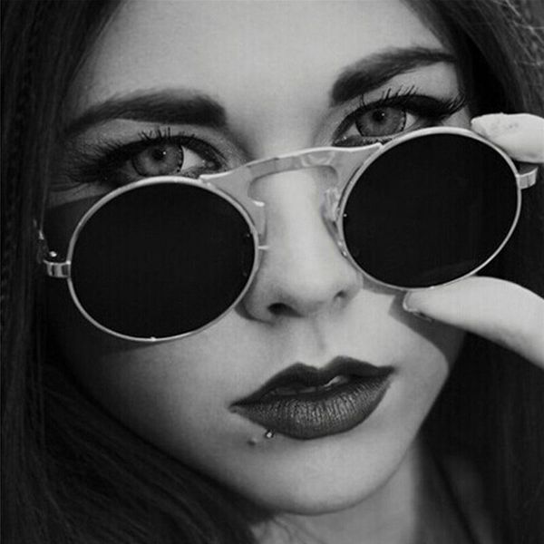 sunglasses men's and women's trendy retro metal round punk steam flip polarized gafas de sol para hombres y mujere, White;black
sunglasses men's and women's trendy retro metal round punk steam flip polarized gafas de sol para hombres y mujere, White;black