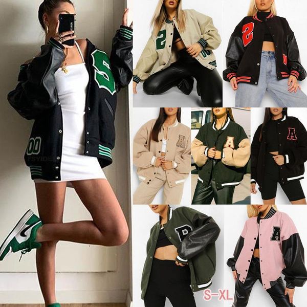 women's jackets harajuku bomber jacket ladies baseball 2022 fall style school team hip-hop streetwear, Black;brown
women's jackets harajuku bomber jacket ladies baseball 2022 fall style school team hip-hop streetwear, Black;brown