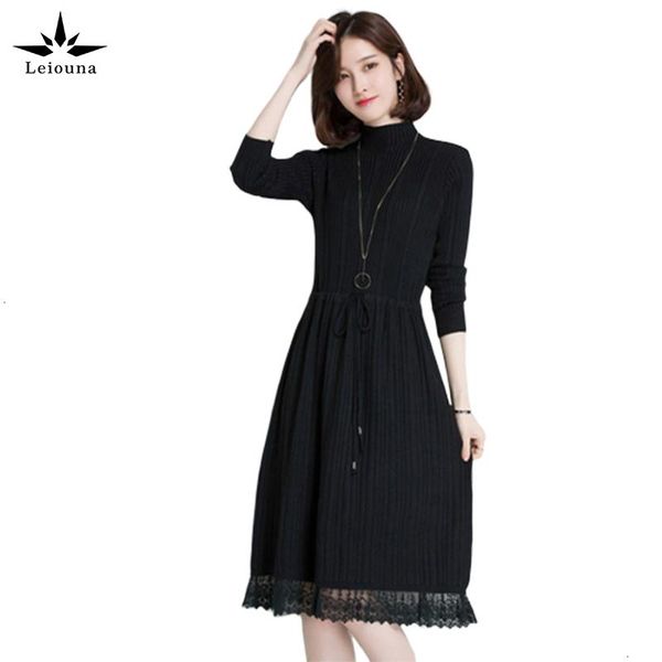 casual dresses leiouna turtleneck solid plus size vintage autumn skater dress elegant loose sweater a-line lace female, Black;gray
casual dresses leiouna turtleneck solid plus size vintage autumn skater dress elegant loose sweater a-line lace female, Black;gray