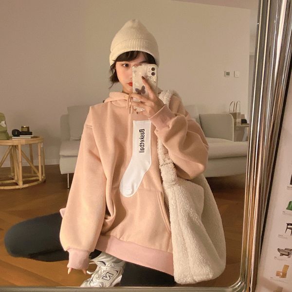 4 colors autumn and winter preppy style loose thicking hoodies womens warm sweatshirts pullovers (f4176) 210423, Black
4 colors autumn and winter preppy style loose thicking hoodies womens warm sweatshirts pullovers (f4176) 210423, Black