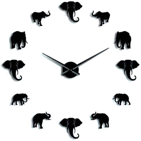 wall clocks unique animal shape clock fashion diy acrylic mirror elephant hanging for home bedroom living room,black
wall clocks unique animal shape clock fashion diy acrylic mirror elephant hanging for home bedroom living room,black