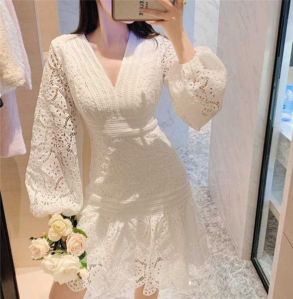 casual dresses cbafu lace hollow out puff sleeve dress women deep v neck a-line mini runway designer party m150, Black;gray
casual dresses cbafu lace hollow out puff sleeve dress women deep v neck a-line mini runway designer party m150, Black;gray
