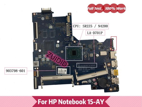 motherboards 903798-601 for notebook 15-ay 15-ay128nx lapmotherboard 903798-501 903798-001 la-d701p with n4200 100% fully tested
motherboards 903798-601 for notebook 15-ay 15-ay128nx lapmotherboard 903798-501 903798-001 la-d701p with n4200 100% fully tested