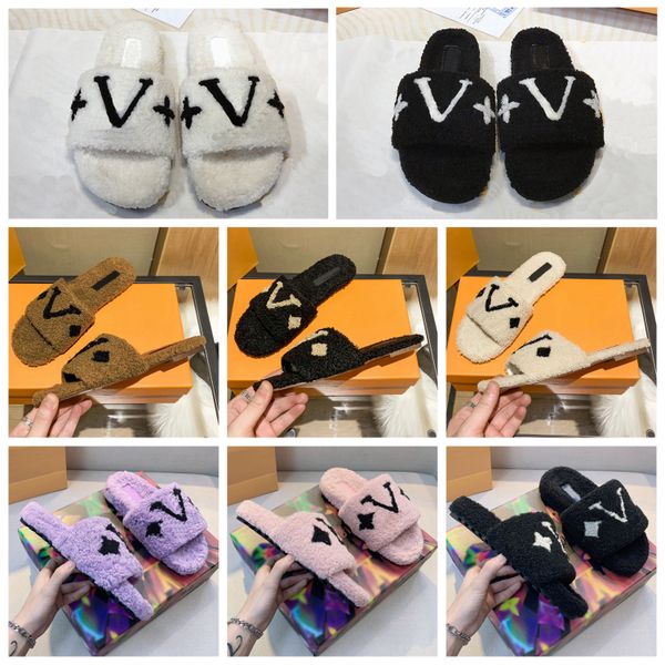 womens slippers ladies wool slides winter fur fluffy furry warm letters sandals comfortable fuzzy inverted triangular iron sheet girl flip f, Black
womens slippers ladies wool slides winter fur fluffy furry warm letters sandals comfortable fuzzy inverted triangular iron sheet girl flip f, Black