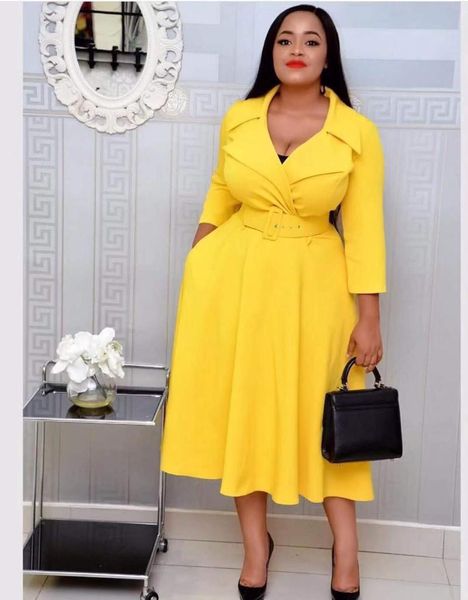 casual dresses autumn and winter deep v-neck mid-length solid color suit collar plus size dress mother, Black;gray
casual dresses autumn and winter deep v-neck mid-length solid color suit collar plus size dress mother, Black;gray