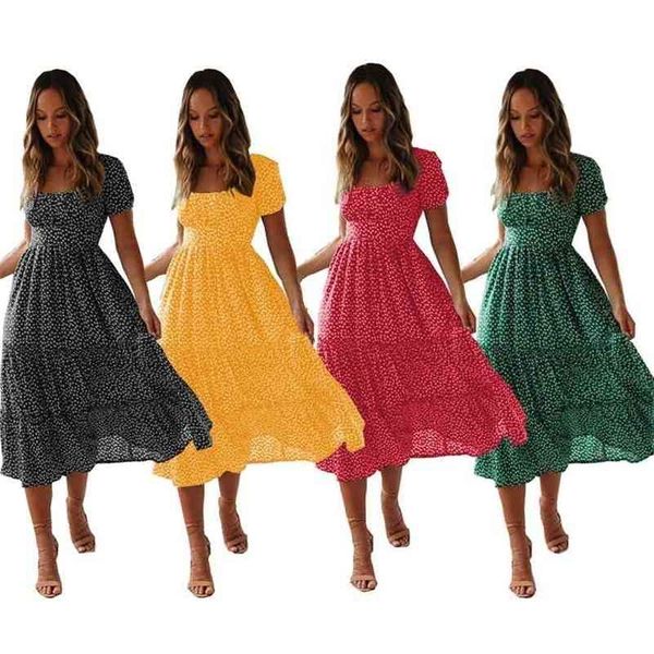 90s ladies square neck puff sleeve summer floral print ruched cake dress bohemia a-line midi-length tunic casual red dance 210604, Black;gray
90s ladies square neck puff sleeve summer floral print ruched cake dress bohemia a-line midi-length tunic casual red dance 210604, Black;gray