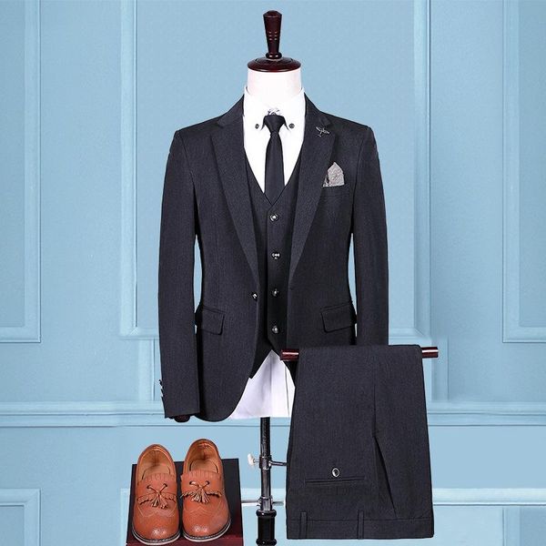 men's suits & blazers solid color business leisure suit three piece young blazer professional dress, White;black
men's suits & blazers solid color business leisure suit three piece young blazer professional dress, White;black