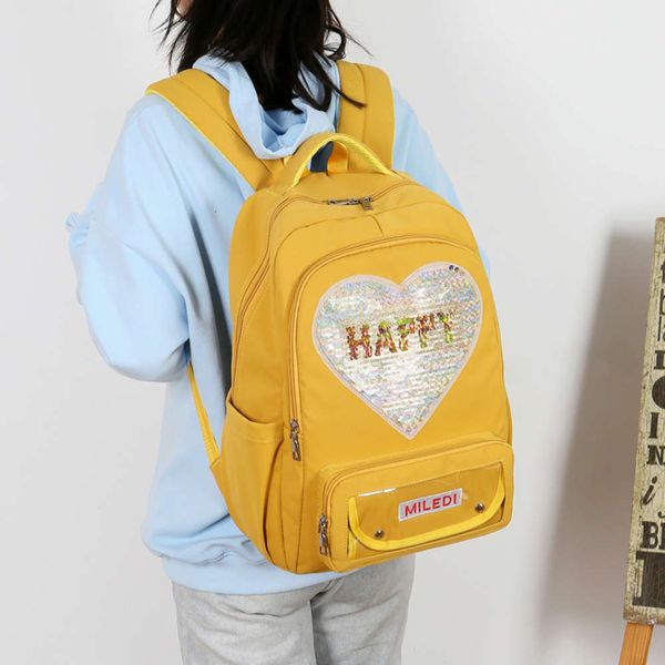 designer schoolbaggirls fashion yellow backpack sequins heart children shoulder bag teenagers schoolbag waterproof large capacity travel bag
designer schoolbaggirls fashion yellow backpack sequins heart children shoulder bag teenagers schoolbag waterproof large capacity travel bag