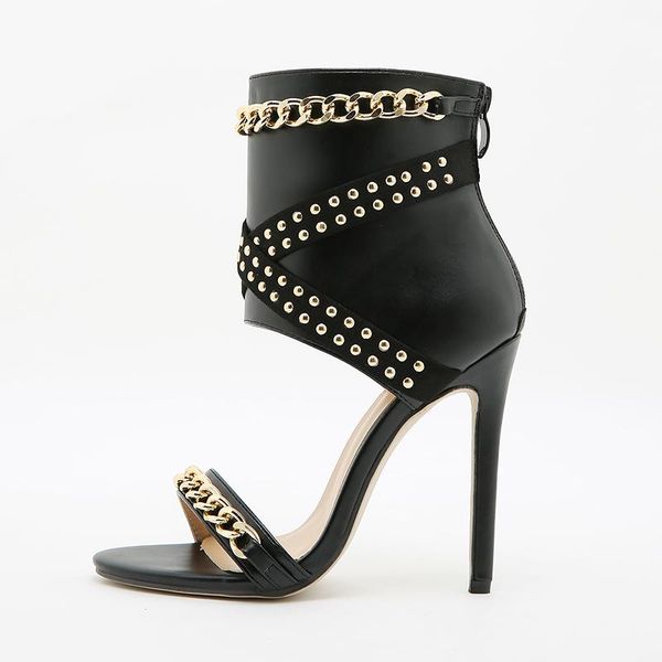 sandals 2022 spring summer women 11cm high heels striptease fashion chain rivet fetish prom pole dance party shoes, Black
sandals 2022 spring summer women 11cm high heels striptease fashion chain rivet fetish prom pole dance party shoes, Black