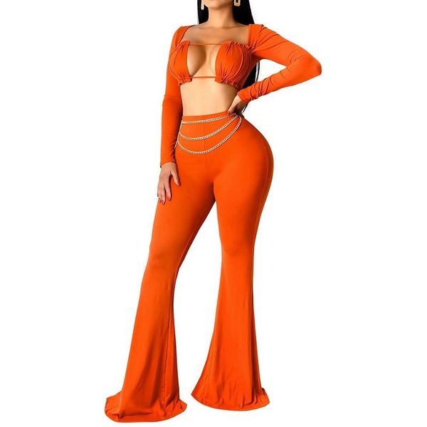 two piece dress orange lady 2 set full sleeve crop and high waist flare pants club party suit 8192, White
two piece dress orange lady 2 set full sleeve crop and high waist flare pants club party suit 8192, White