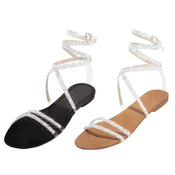 sandals for women casual summer flat rhinestone strap flip flops ladies fashion cross strappy open toe beach shoe, Black
sandals for women casual summer flat rhinestone strap flip flops ladies fashion cross strappy open toe beach shoe, Black