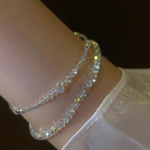 charm bracelets lovoacc 2 pcs/set elegant clear crystal beads bracelet for women sweet transparent beading elastic minimalist jewelry, Golden;silver
charm bracelets lovoacc 2 pcs/set elegant clear crystal beads bracelet for women sweet transparent beading elastic minimalist jewelry, Golden;silver