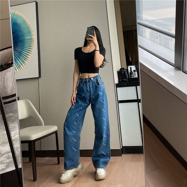 women's jeans jeans high-legged broad leg, blue streetwear vintage fashion harajuku slacks straight 9c81
women's jeans jeans high-legged broad leg, blue streetwear vintage fashion harajuku slacks straight 9c81