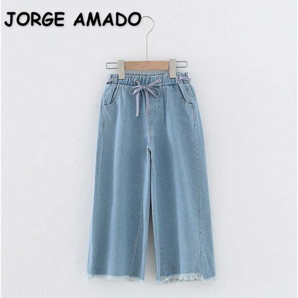 spring teenager girls jeans elastic waist solid color wide leg denim loose pants kids clothes e2050 210610, Blue
spring teenager girls jeans elastic waist solid color wide leg denim loose pants kids clothes e2050 210610, Blue