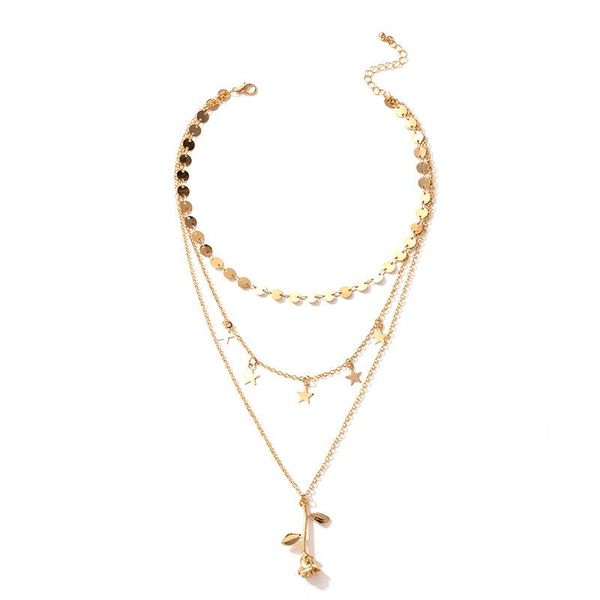pendant necklaces gold color choker necklace for women 3 layers flower stars chain & pendants velvet chokers fashion jewelry, Silver
pendant necklaces gold color choker necklace for women 3 layers flower stars chain & pendants velvet chokers fashion jewelry, Silver