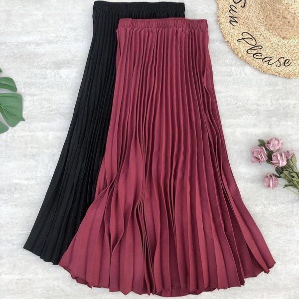 skirts 2021 midi chiffon pleated high waist long solid color daily casual style women skirt mid-calf empire, Black
skirts 2021 midi chiffon pleated high waist long solid color daily casual style women skirt mid-calf empire, Black