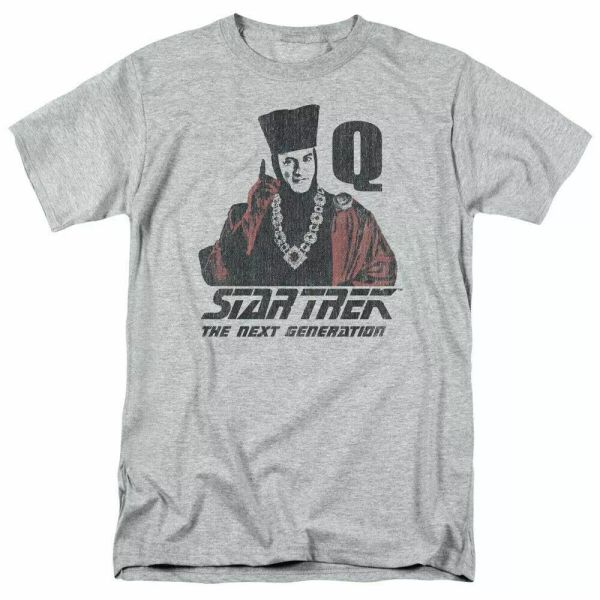 star trek q point t shirt licensed sci-fi tv classic tee new sport grey, White;black 
star trek q point t shirt licensed sci-fi tv classic tee new sport grey, White;black
