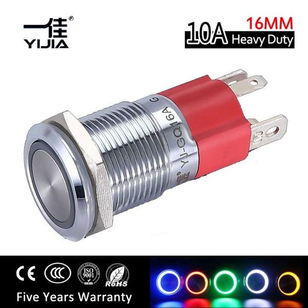 smart home control 16mm 10a current ring led illuminated push button switch momentary latching waterproof metal power switches
smart home control 16mm 10a current ring led illuminated push button switch momentary latching waterproof metal power switches