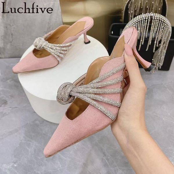 slippers crystal bowtie kitten heels pointy toe mule shoes woman summer rhinestones sandals pink black ladies
slippers crystal bowtie kitten heels pointy toe mule shoes woman summer rhinestones sandals pink black ladies