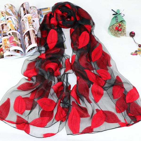 scarves lace embroidery hollow cut flowers leaves women's silk scarf long fashion summer beach shawl stole, Blue;gray
scarves lace embroidery hollow cut flowers leaves women's silk scarf long fashion summer beach shawl stole, Blue;gray
