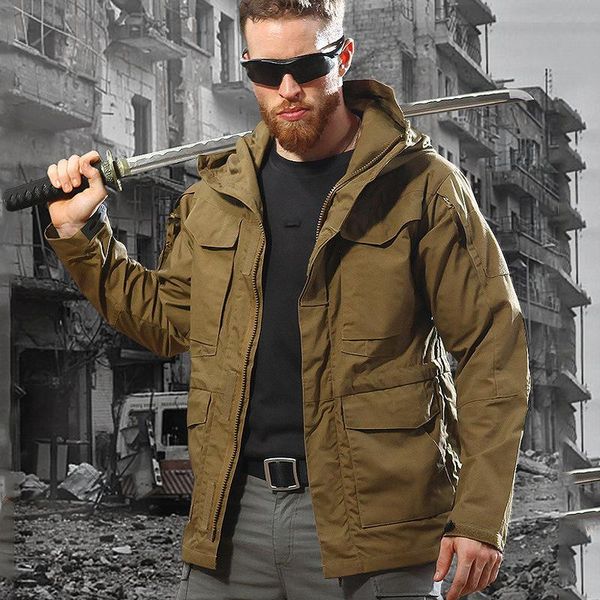 men's down & parkas spring and autumn tactical coat outdoor military stormsuit medium long waterproof, Black
men's down & parkas spring and autumn tactical coat outdoor military stormsuit medium long waterproof, Black