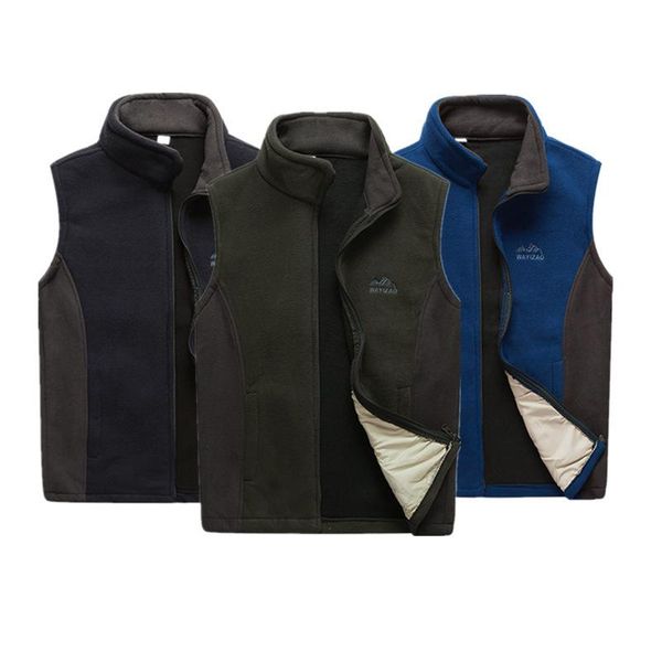men's vests 2021 warm autumn and winter double-sided velvet vest thick loose stand collar casual polar fleece waistcoat, Black;white
men's vests 2021 warm autumn and winter double-sided velvet vest thick loose stand collar casual polar fleece waistcoat, Black;white