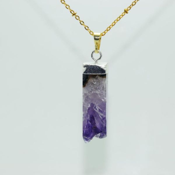 pendant necklaces natural amethysts crystal stone geode druzy necklace 2021 rectangle column cluster purple quartz chain women, Silver
pendant necklaces natural amethysts crystal stone geode druzy necklace 2021 rectangle column cluster purple quartz chain women, Silver