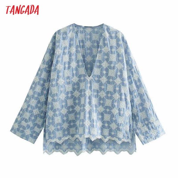 women's blouses & shirts tangada women retro embroidery romantic blouse shirt v neck long sleeve 2021 chic female 3h711, White
women's blouses & shirts tangada women retro embroidery romantic blouse shirt v neck long sleeve 2021 chic female 3h711, White