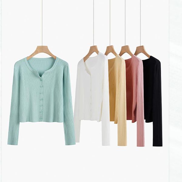 women's knits & tees 2021 autumn korean pink woman cardigan crop long sleeve o-neck soild knitted sweater casual chompas para, White
women's knits & tees 2021 autumn korean pink woman cardigan crop long sleeve o-neck soild knitted sweater casual chompas para, White