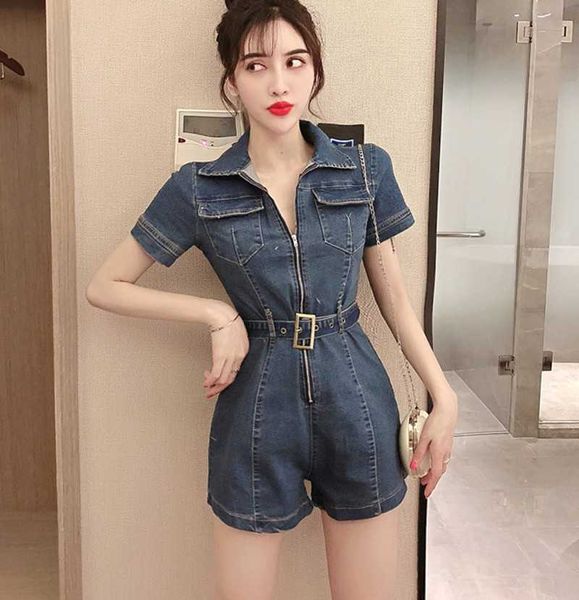 summer fashion blue high waist denim jumpsuit women zipper short sleeve straight loose cowboy rompers 210531, Black;white
summer fashion blue high waist denim jumpsuit women zipper short sleeve straight loose cowboy rompers 210531, Black;white