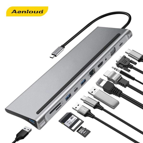 hubs aenloud 11 in 1 type-c usb hub pd fast charge (to up 87w) rj45 3.0 3.5 mm audio cable sd tf card lapdocking station
hubs aenloud 11 in 1 type-c usb hub pd fast charge (to up 87w) rj45 3.0 3.5 mm audio cable sd tf card lapdocking station