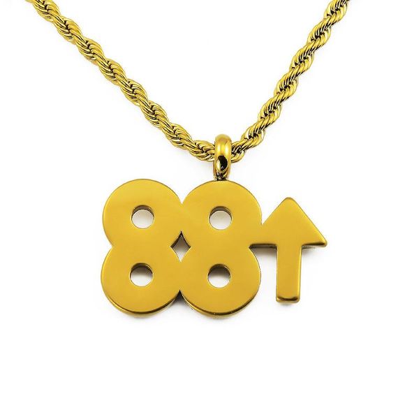 pendant necklaces 88 up titanium steel necklace rich brian rising hiphop, Silver
pendant necklaces 88 up titanium steel necklace rich brian rising hiphop, Silver
