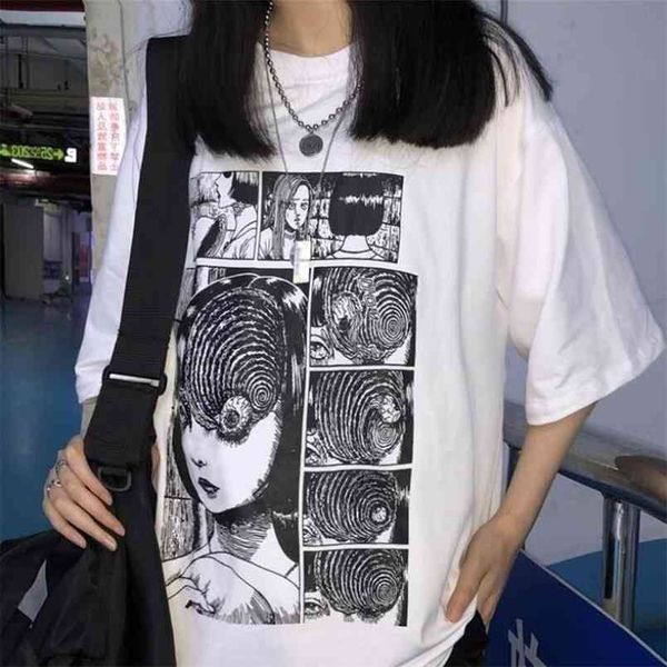 white tees junji ito horror manga uzumaki t-shirt women fashion grunge aesthetic anime tee hipsters harajuku style t shirt 210708
white tees junji ito horror manga uzumaki t-shirt women fashion grunge aesthetic anime tee hipsters harajuku style t shirt 210708