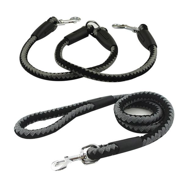 dog collars & leashes leash medium large double lead nylon pet set