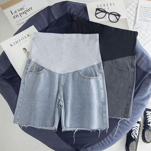 maternity bottoms 18502# jeans shorts summer cropped denim pants belly support elastic waist trousers, White
maternity bottoms 18502# jeans shorts summer cropped denim pants belly support elastic waist trousers, White
