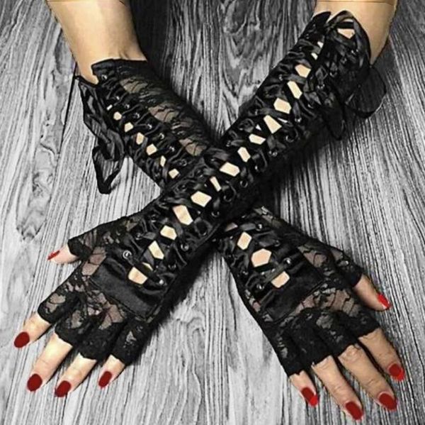 five fingers gloves halloween lolita retro women' long steampunk gothic cosplay lace corset half-finger ribbon fishnet mesh, Blue;gray
five fingers gloves halloween lolita retro women' long steampunk gothic cosplay lace corset half-finger ribbon fishnet mesh, Blue;gray